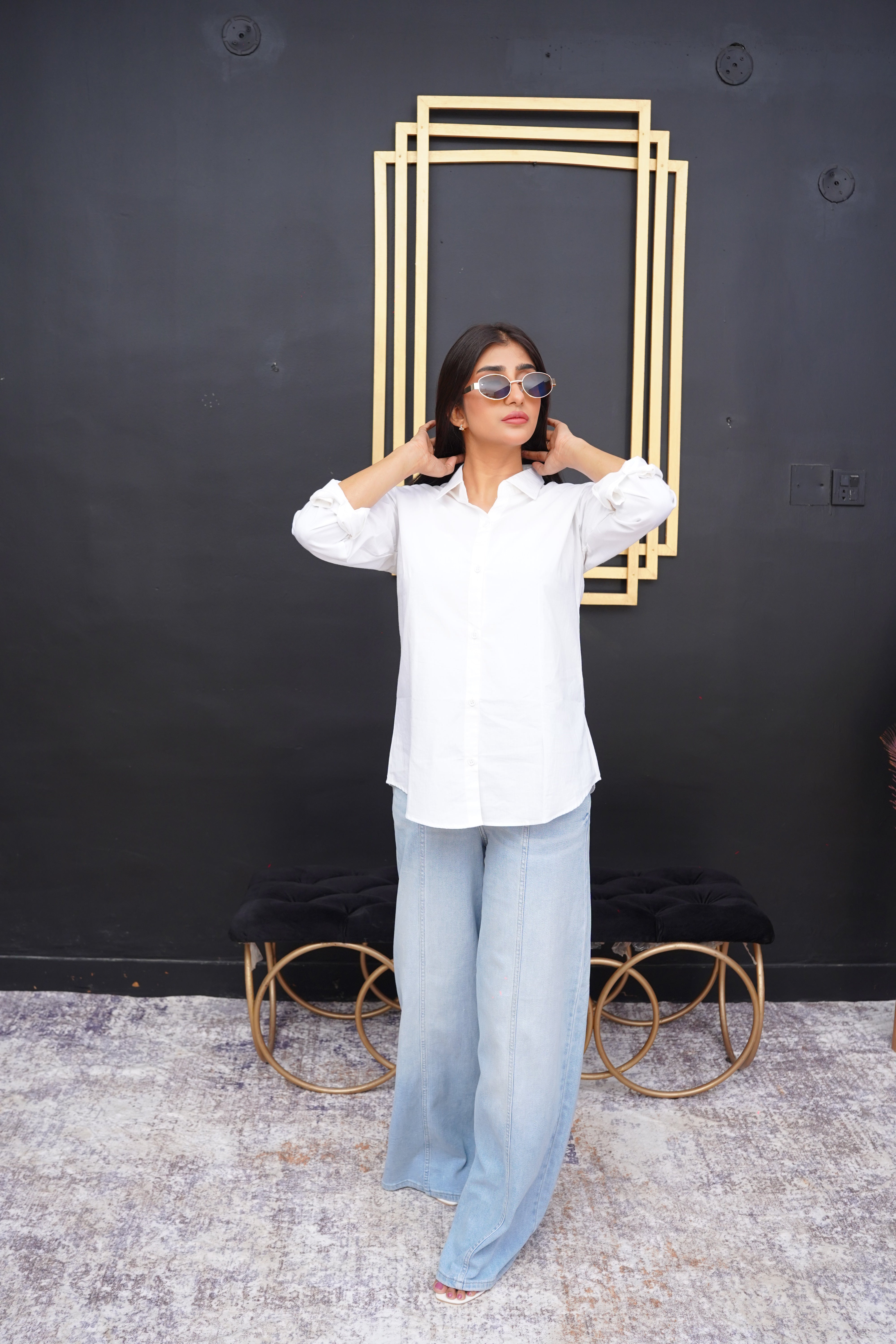 Ice Blue Baggy Jeans