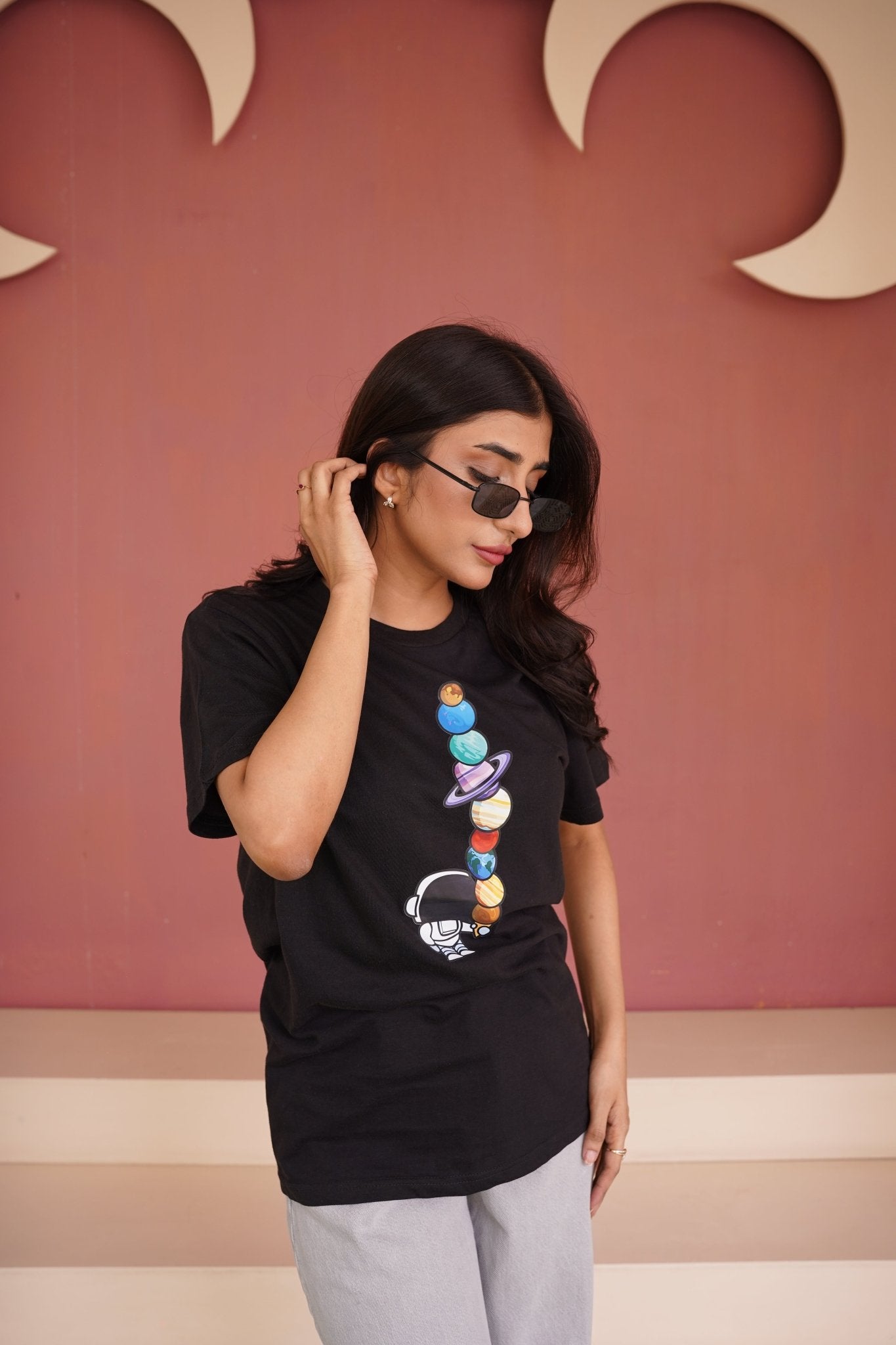 Black Graphic Printed T-Shirt - Toronto Yarn