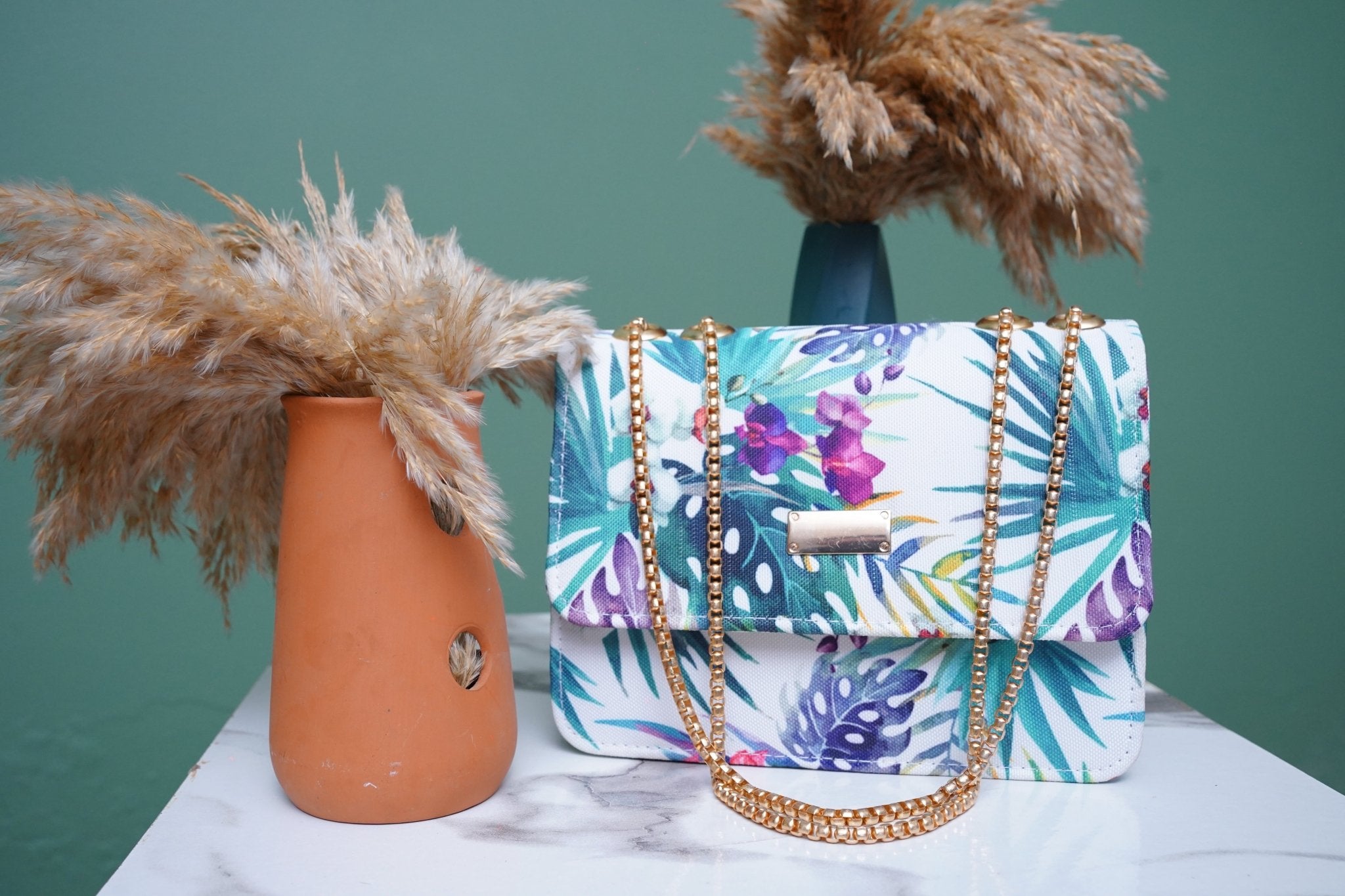 Floral Printed Handbag - Toronto Yarn