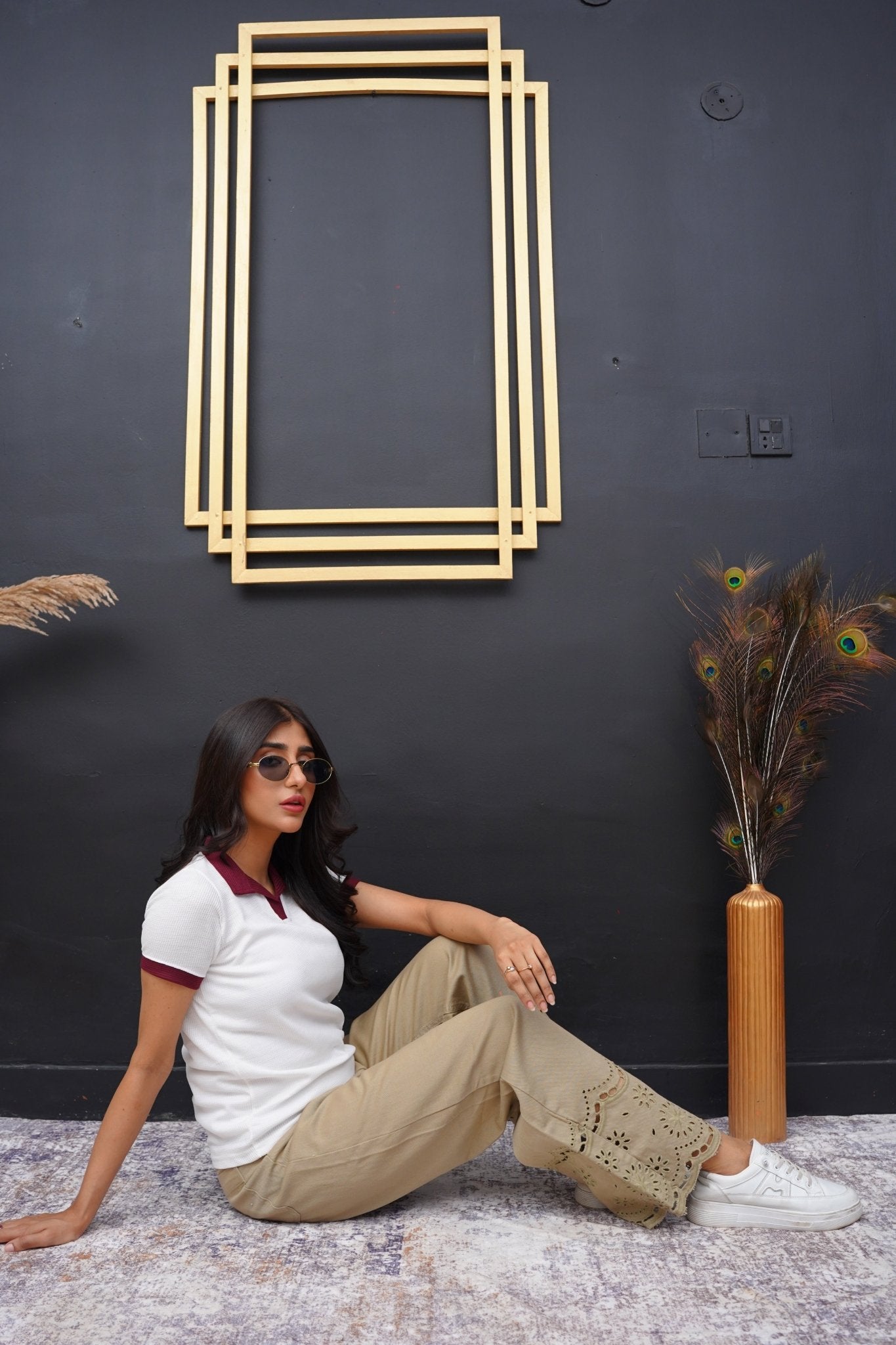 White Knitted Polo - Toronto Yarn