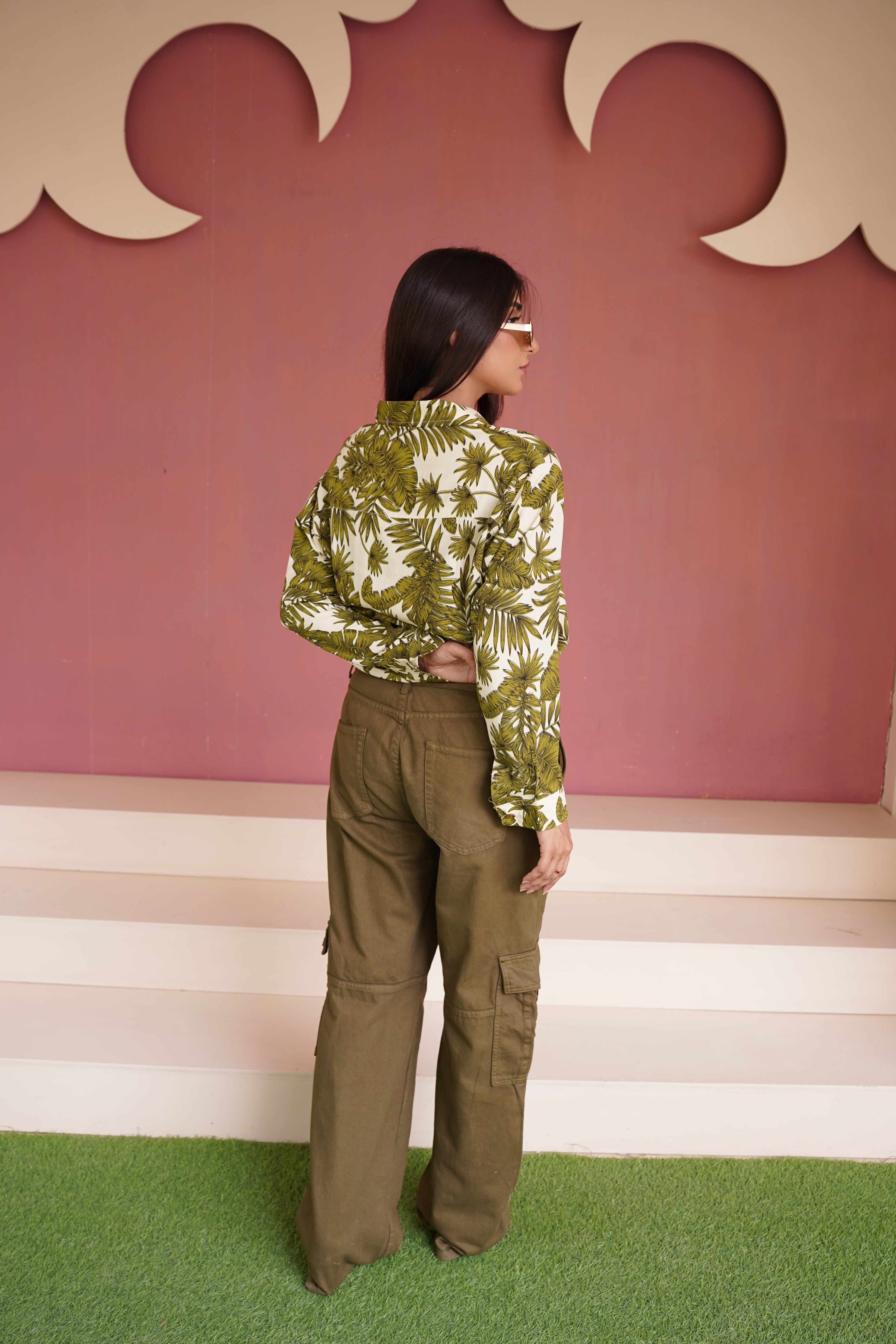 Green floral Printed Shirt