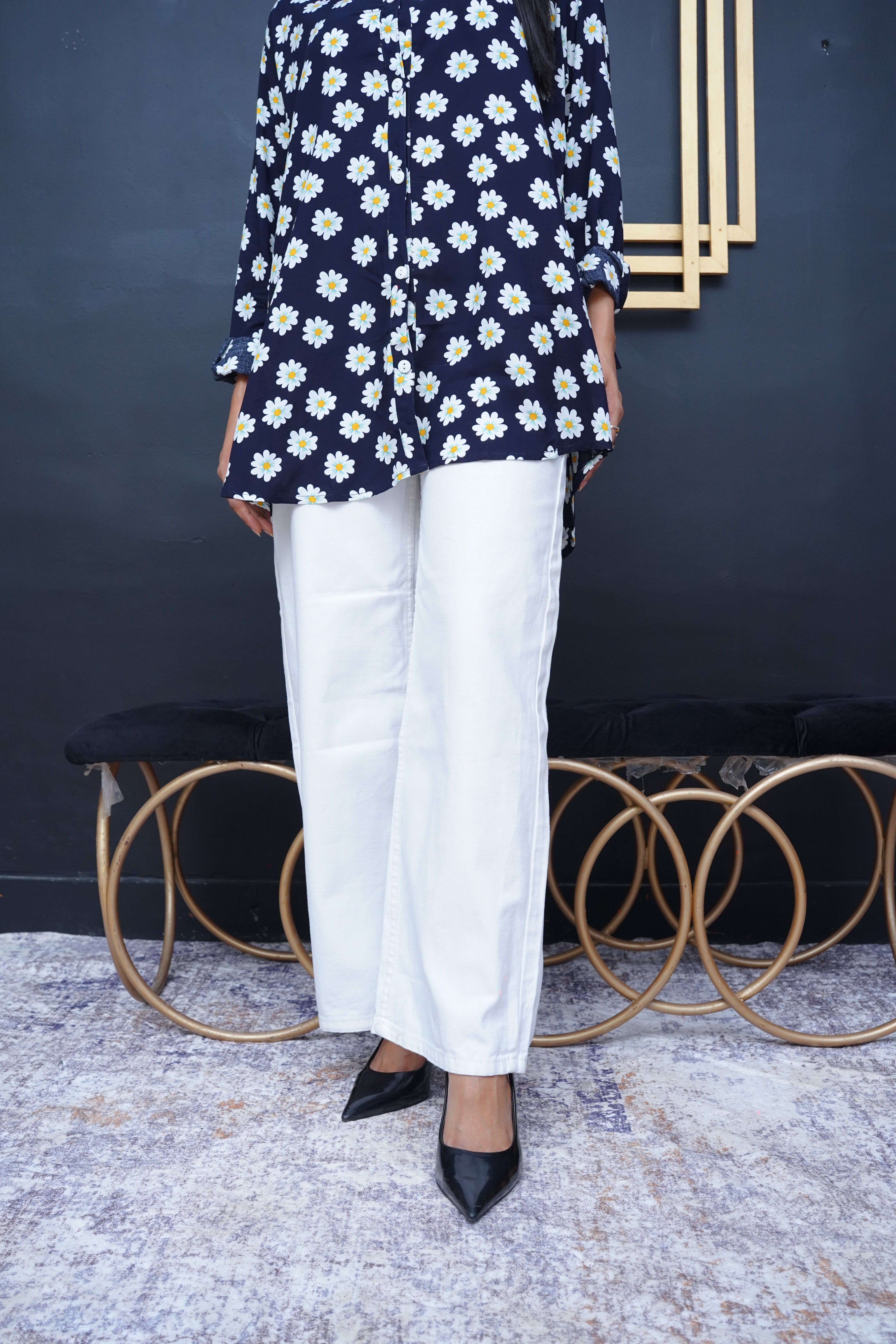 White Wide Leg Jeans