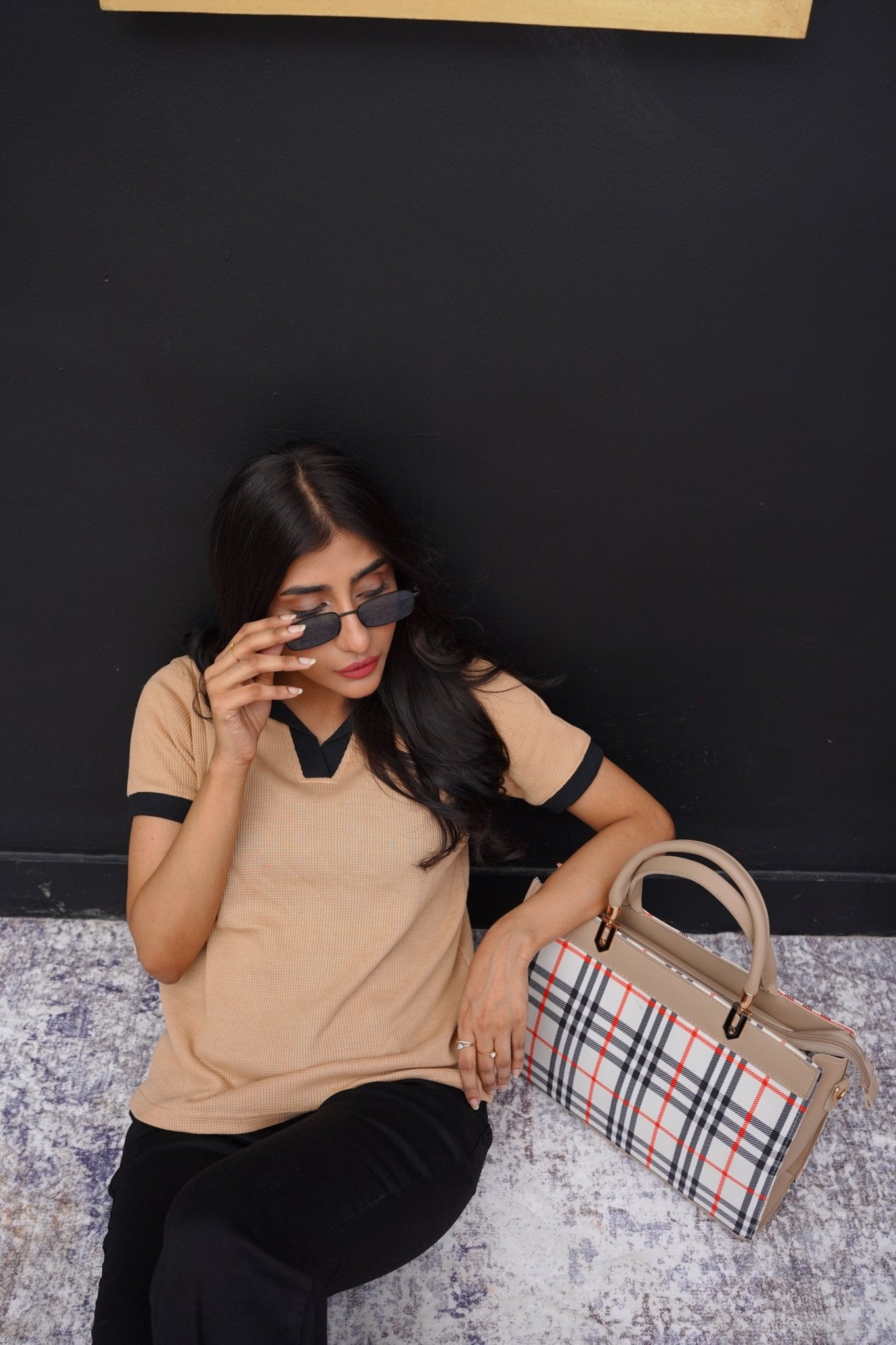 Beige Knitted Polo - Toronto Yarn