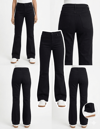Black Flare Jeans - Toronto Yarn