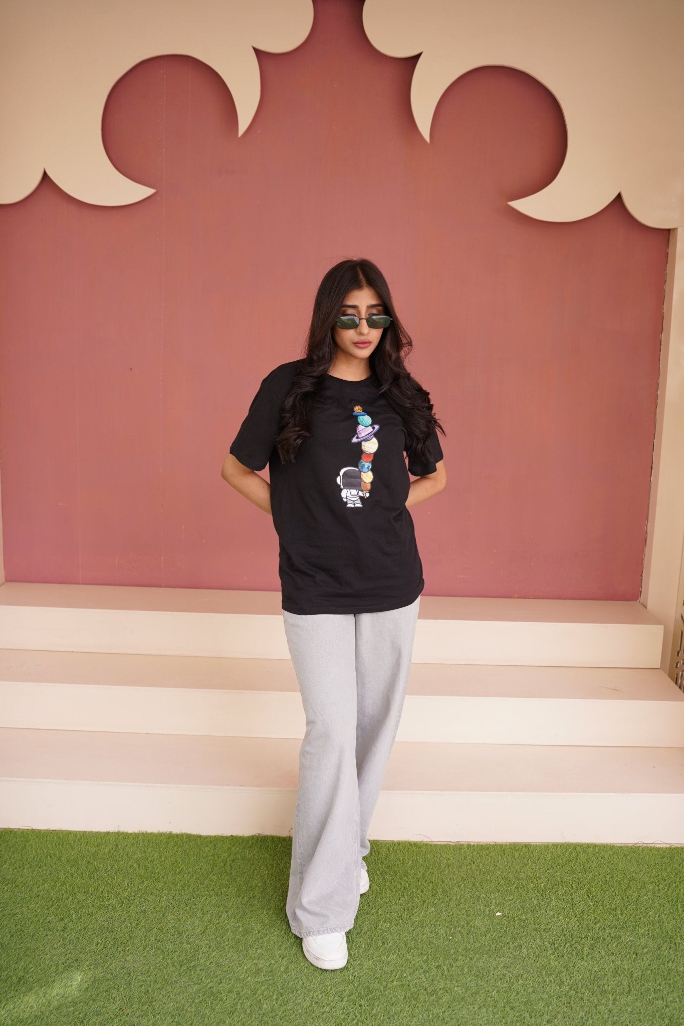 Black Graphic Printed T-Shirt - Toronto Yarn