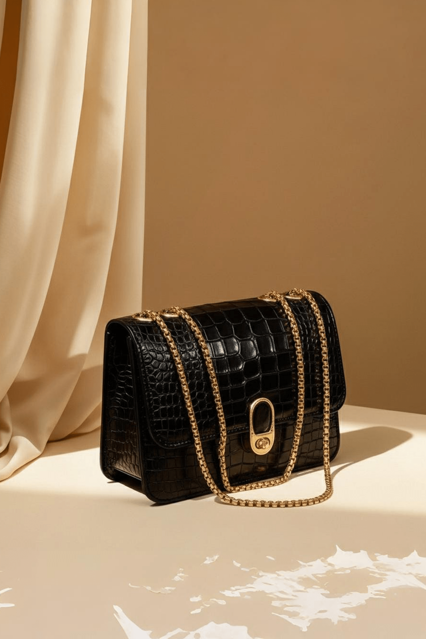 Black Textured Handbag - Toronto Yarn