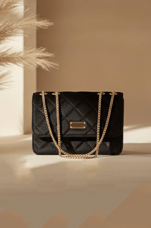 Black Velvet Handbag - Toronto Yarn