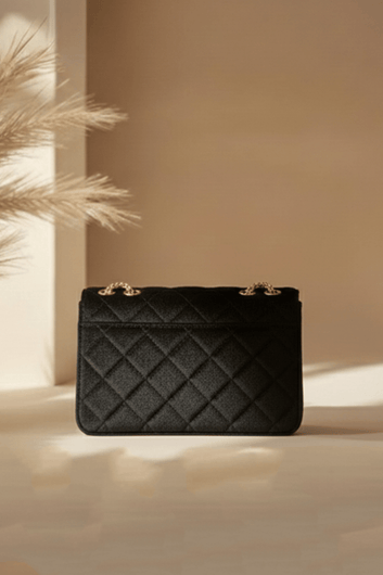 Black Velvet Handbag - Toronto Yarn