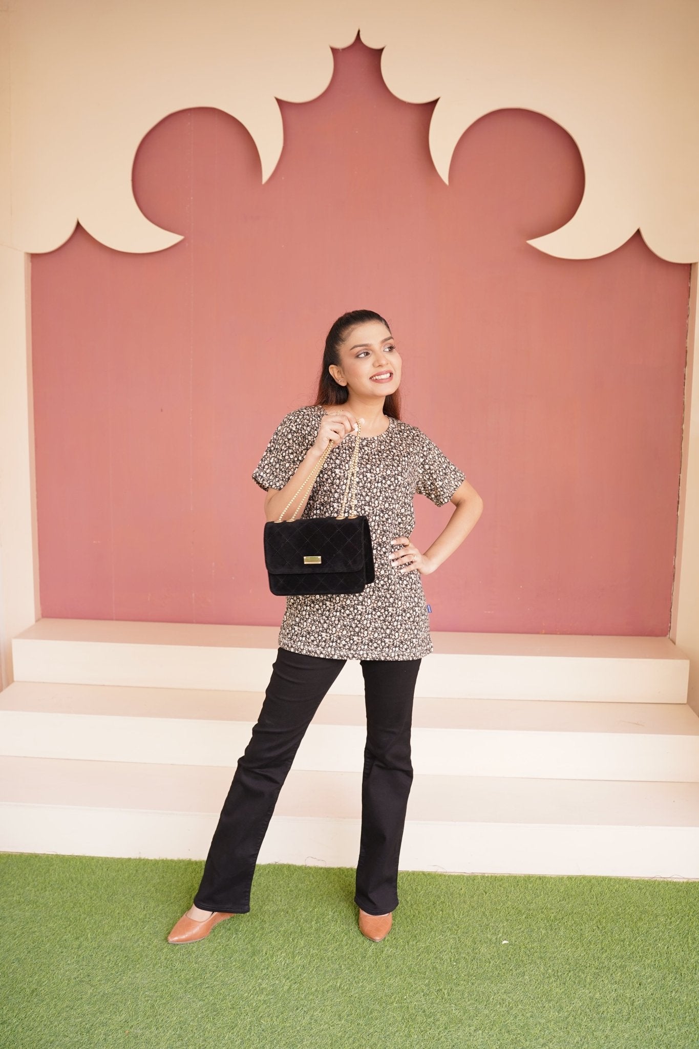 Black Velvet Handbag