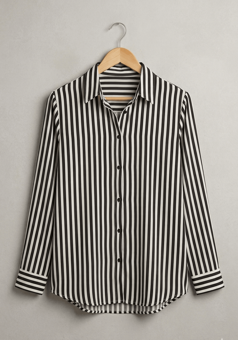 Black White Lining Shirt - Toronto Yarn