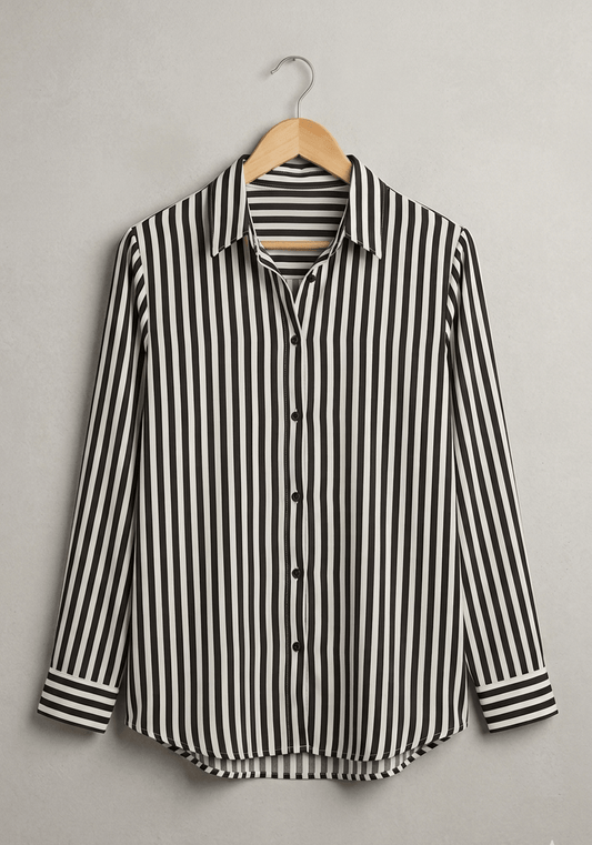 Black White Lining Shirt - Toronto Yarn