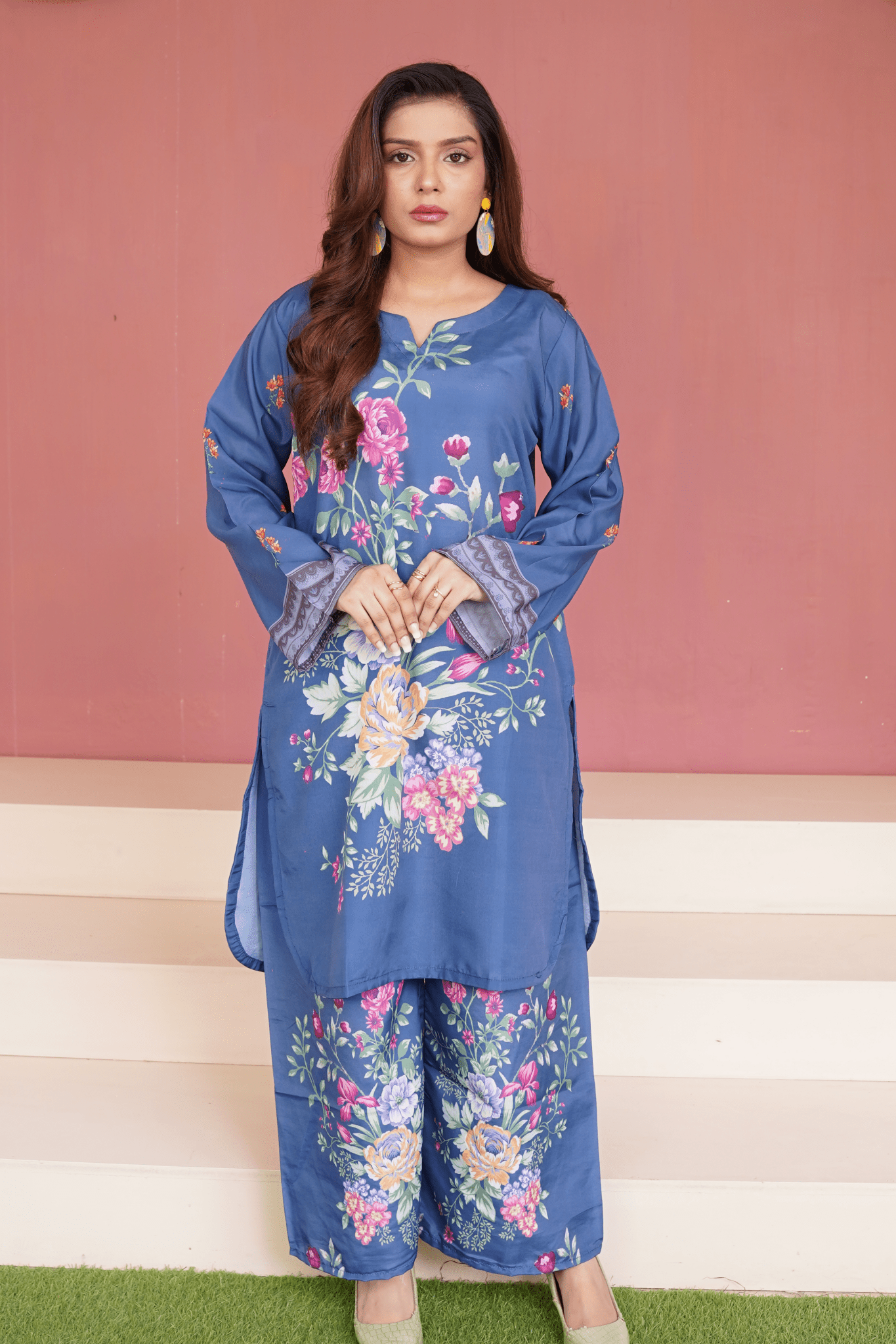 Blue Printed Coord - Set - Toronto Yarn