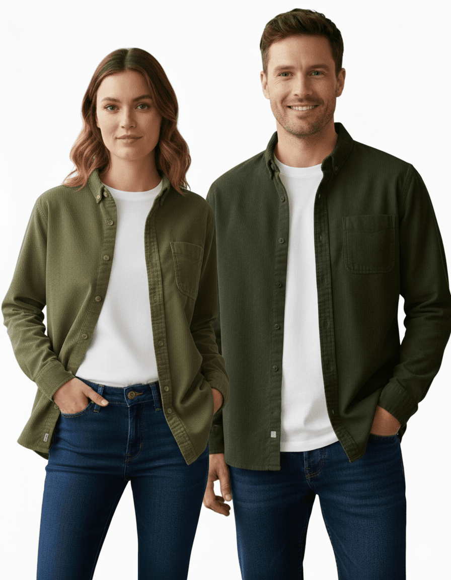 Classic Everyday Unisex Shirt – Premium Corduroy Comfort - Toronto Yarn