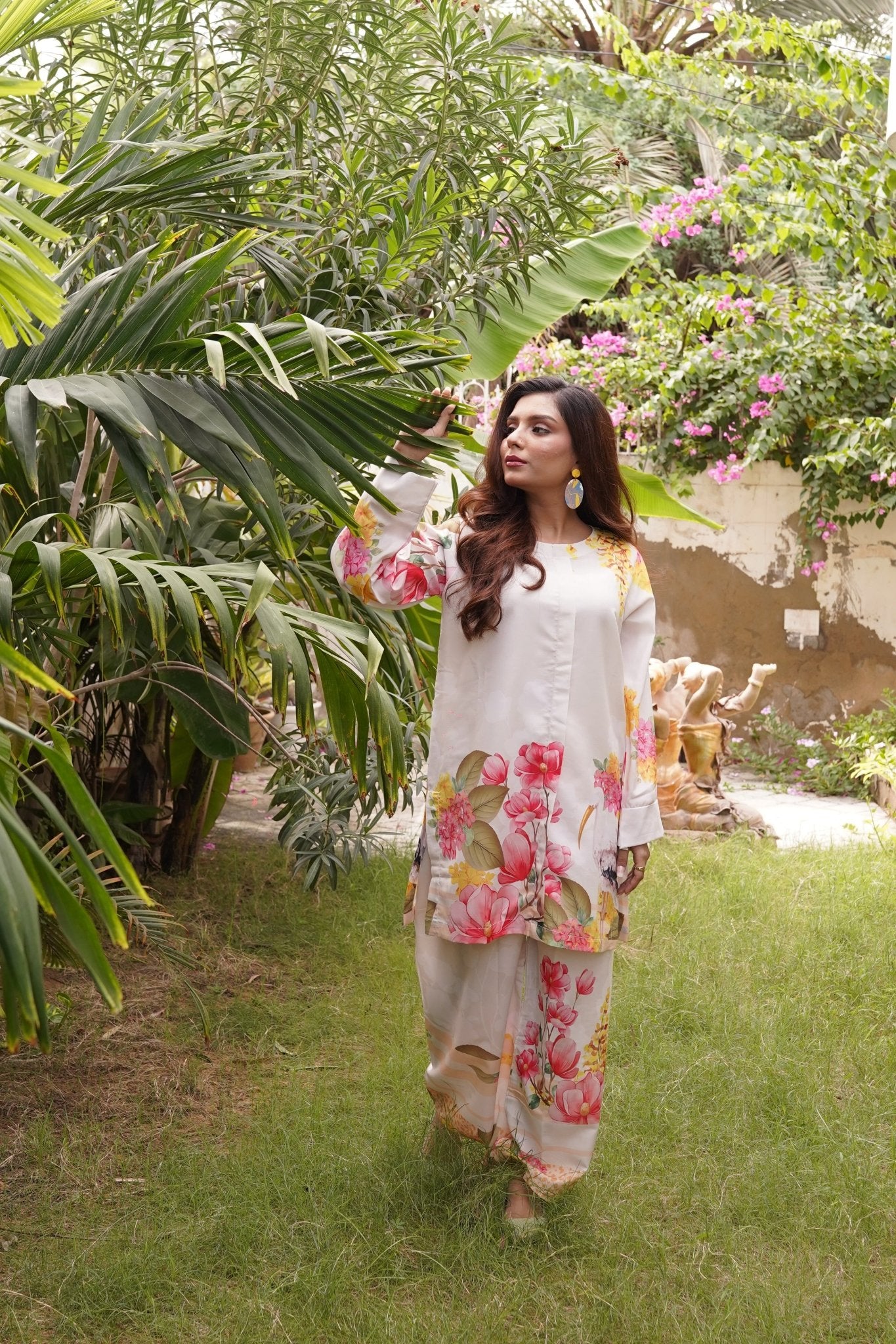 Cream Printed Coord-Set