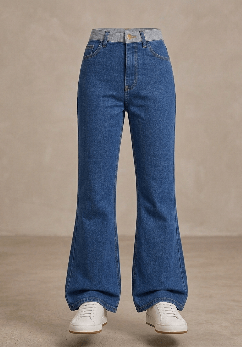 Dark Blue Flare Jeans - Toronto Yarn