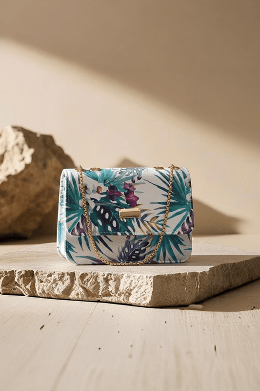 Floral Printed Handbag - Toronto Yarn