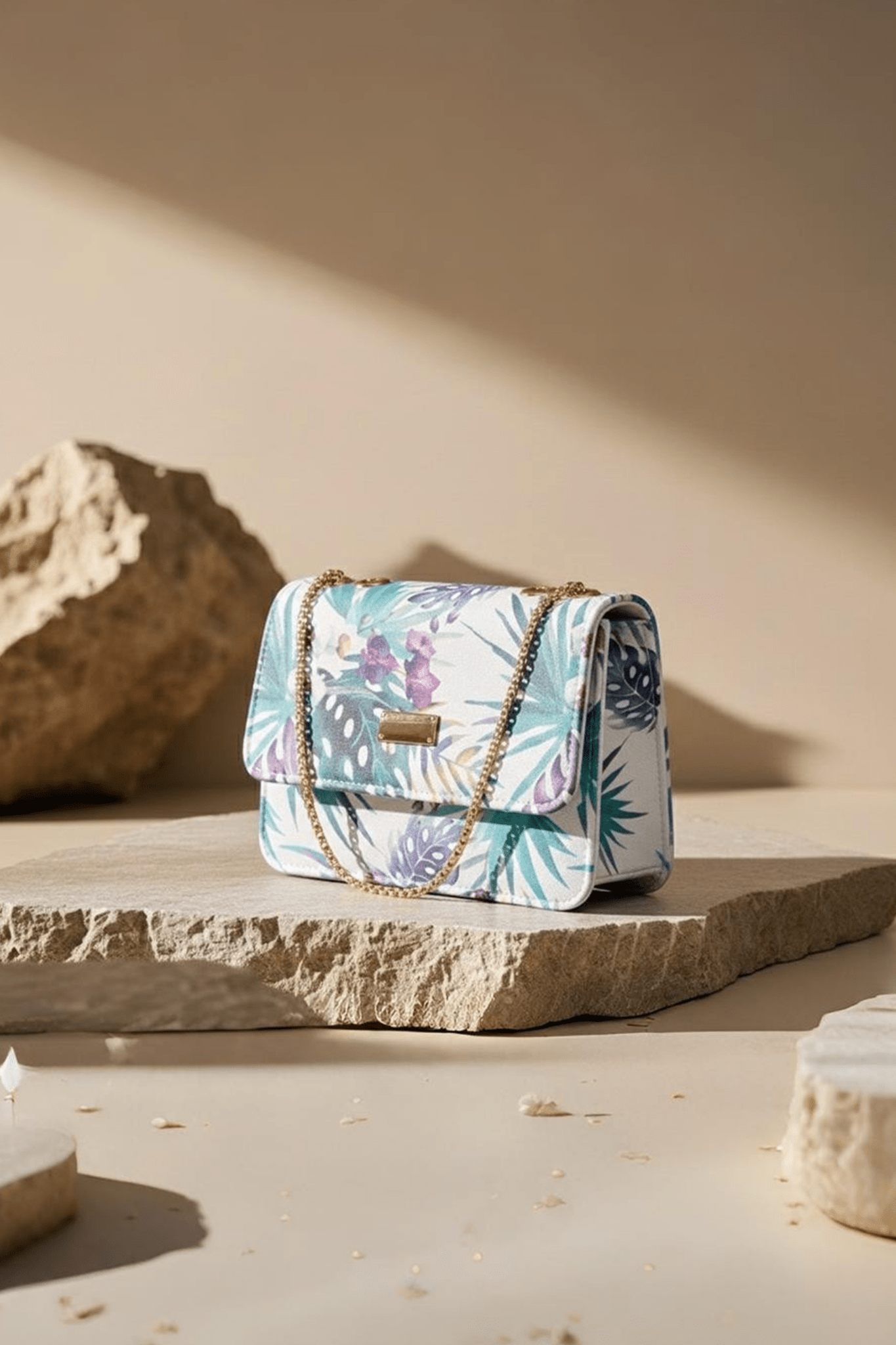 Floral Printed Handbag - Toronto Yarn