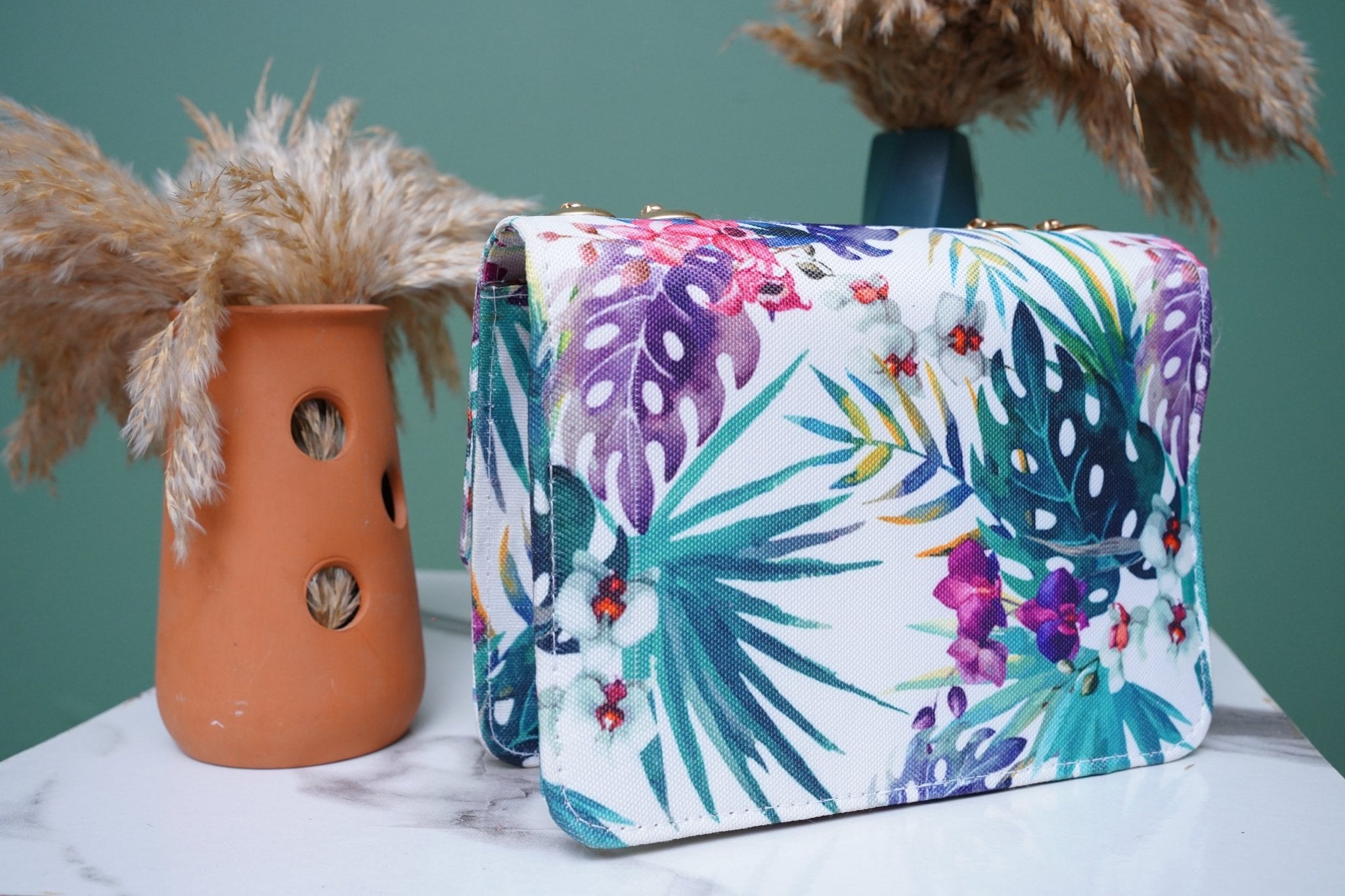 Floral Printed Handbag - Toronto Yarn