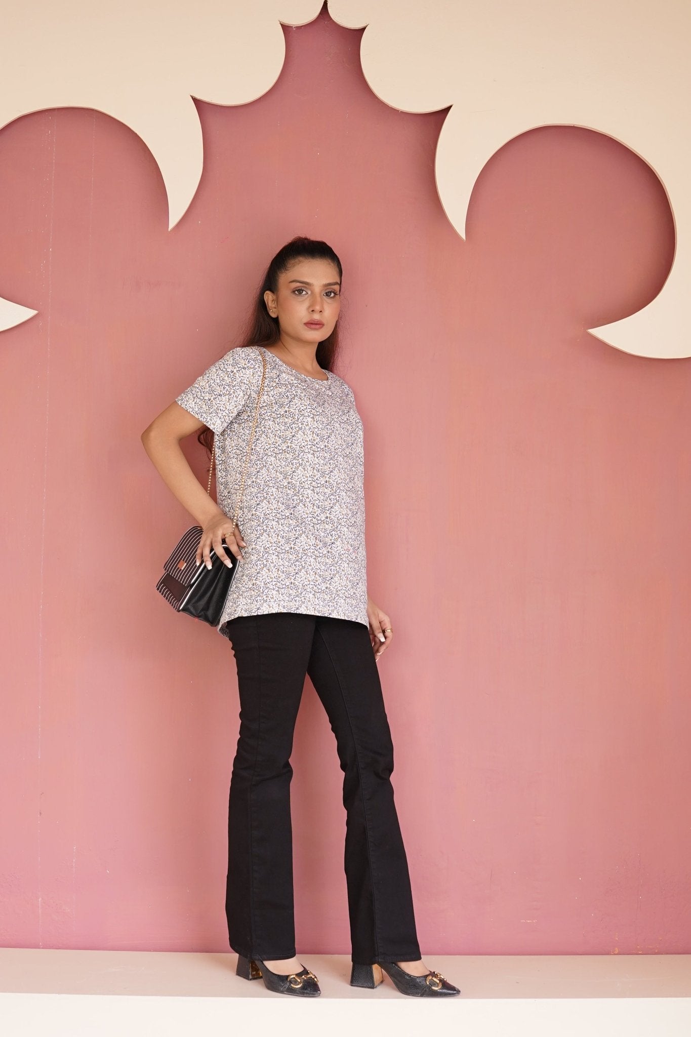 Floral Printed T-Shirt - Toronto Yarn