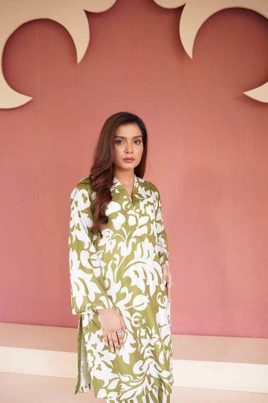 Green Printed Coord - Set - Toronto Yarn