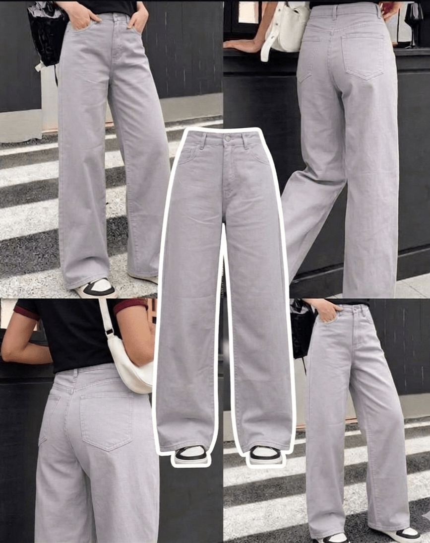 Grey Baggy Jeans - Toronto Yarn