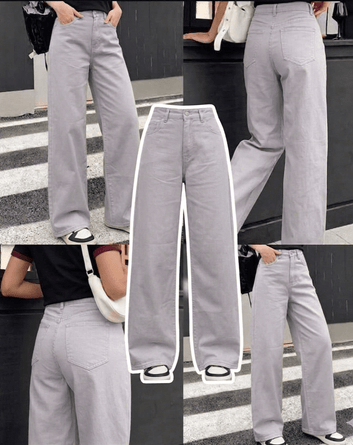 Grey Baggy Jeans - Toronto Yarn
