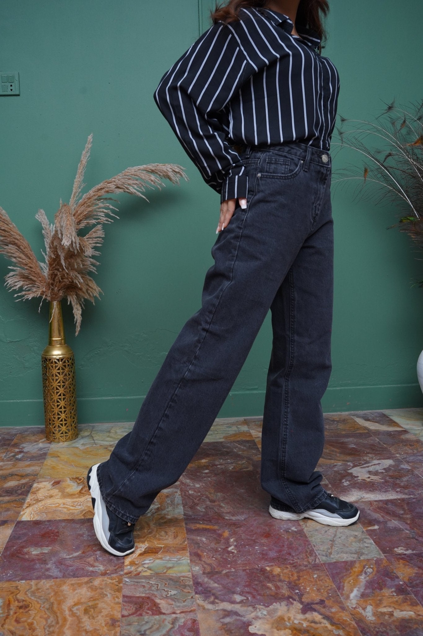 Grey Charcoal Jeans - Toronto Yarn