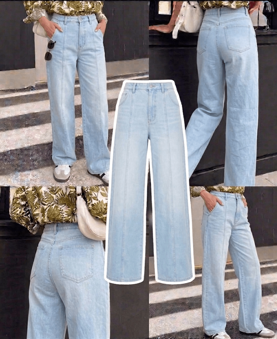 Ice Blue Baggy Jeans - Toronto Yarn