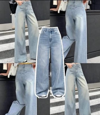 Light Blue Wide - Leg Jeans - Toronto Yarn