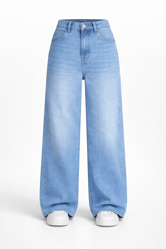 Light Blue Wide - Leg Jeans - Toronto Yarn