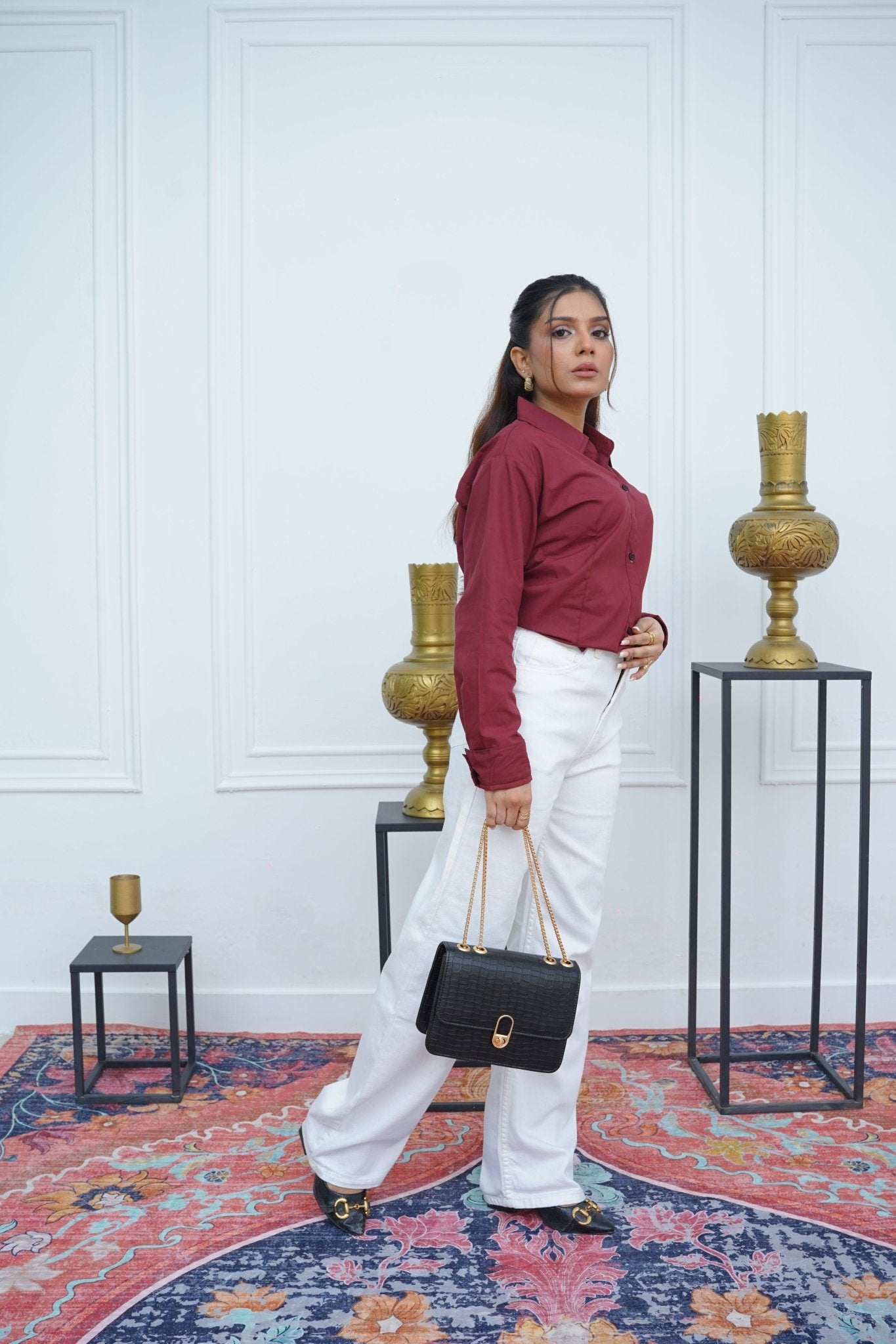 Maroon Shirt - Toronto Yarn