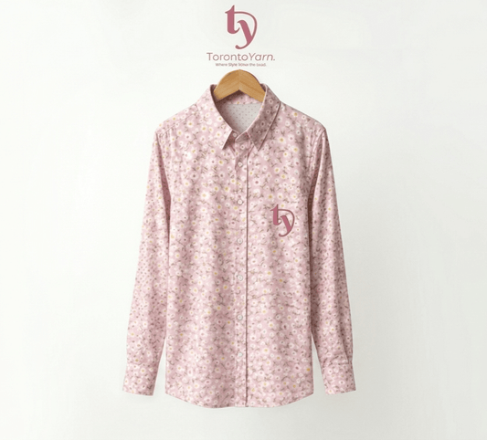 Pink Floral Shirt - Toronto Yarn