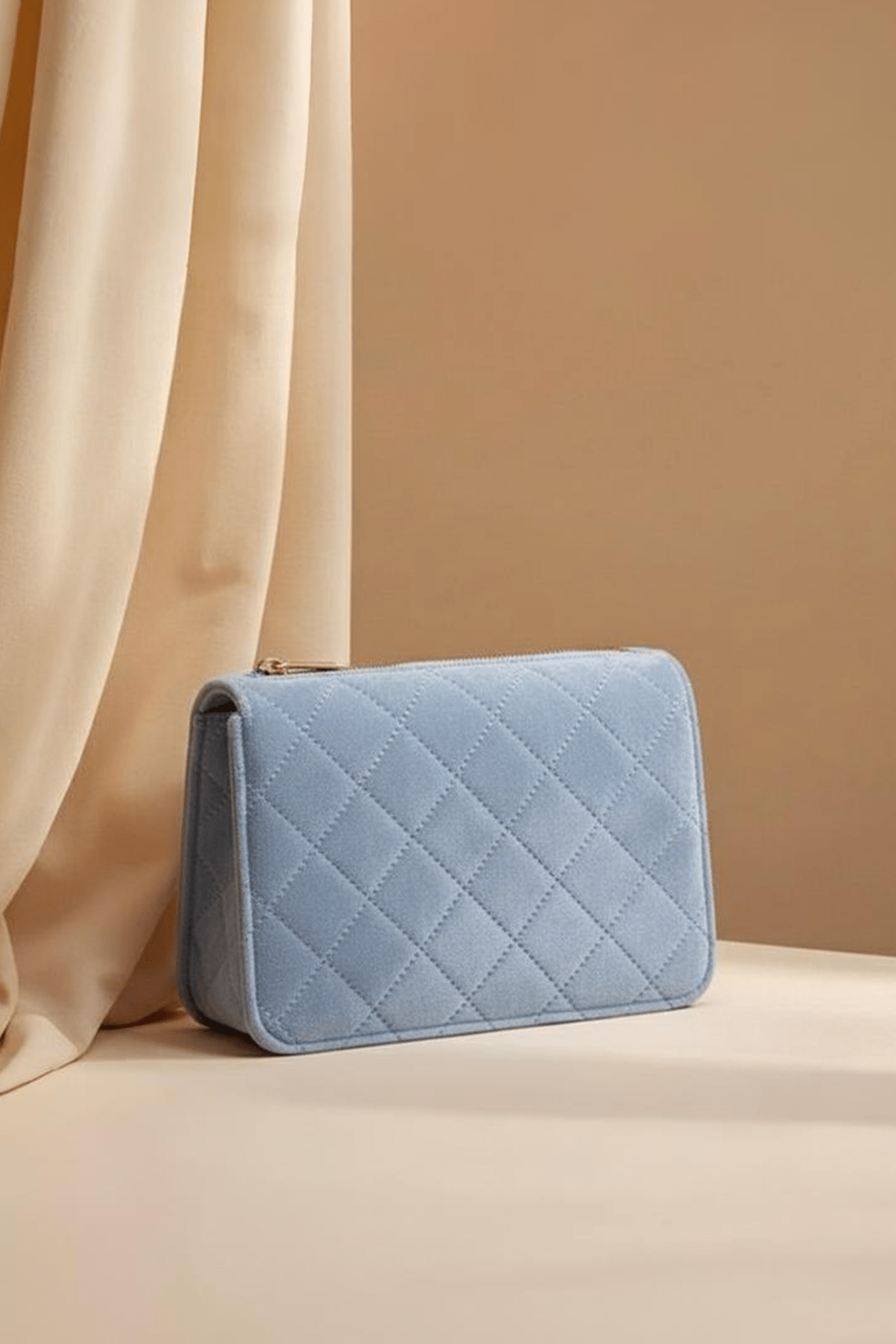 Sky Blue Velvet Handbag - Toronto Yarn