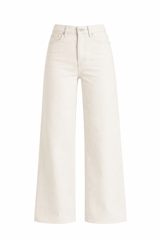White Wide Leg Jeans - Toronto Yarn