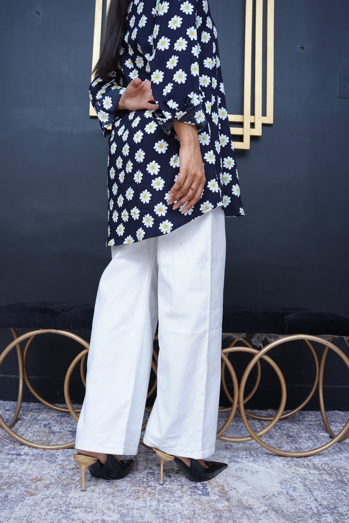 White Wide Leg Jeans - Toronto Yarn